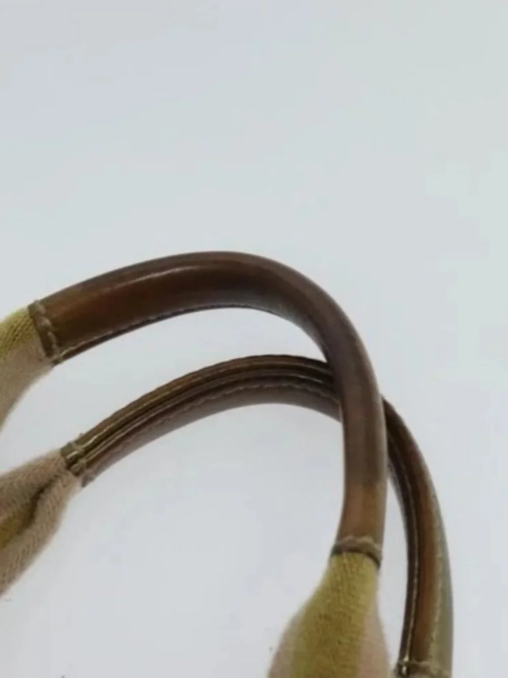 GUCCI GG Canvas Sherry Line Hand Bag Beige Gold pink 131228 Auth ac3698 - Picture 8 of 15